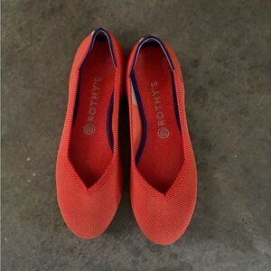 Rothy’s The Flat Persimmon Marina Heel Stripe